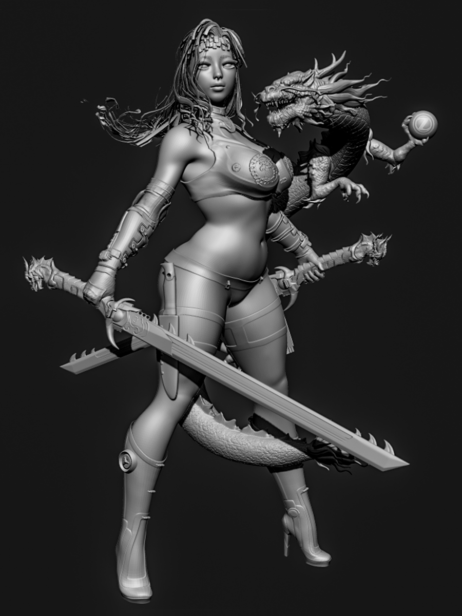 🚨Update:
More progress on the dragon girl being made...working on textures and lighting now! Enjoy and have a beautiful day!