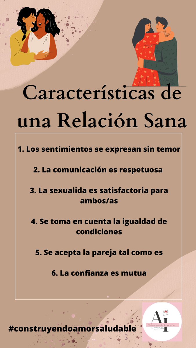 💌Aquí les mostramos algunas de las características para mantener una relación sana y saludable💗 #construyendoamorsaludable 
#eduso
#educacionsocial