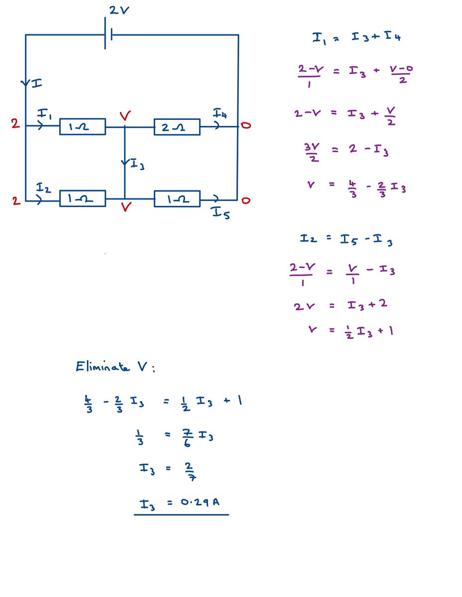 jord_bell's tweet photo. @Hookean1 You can also solve it using the current law and V=IR too. Nice problem! https://t.co/zXCtkTy9td