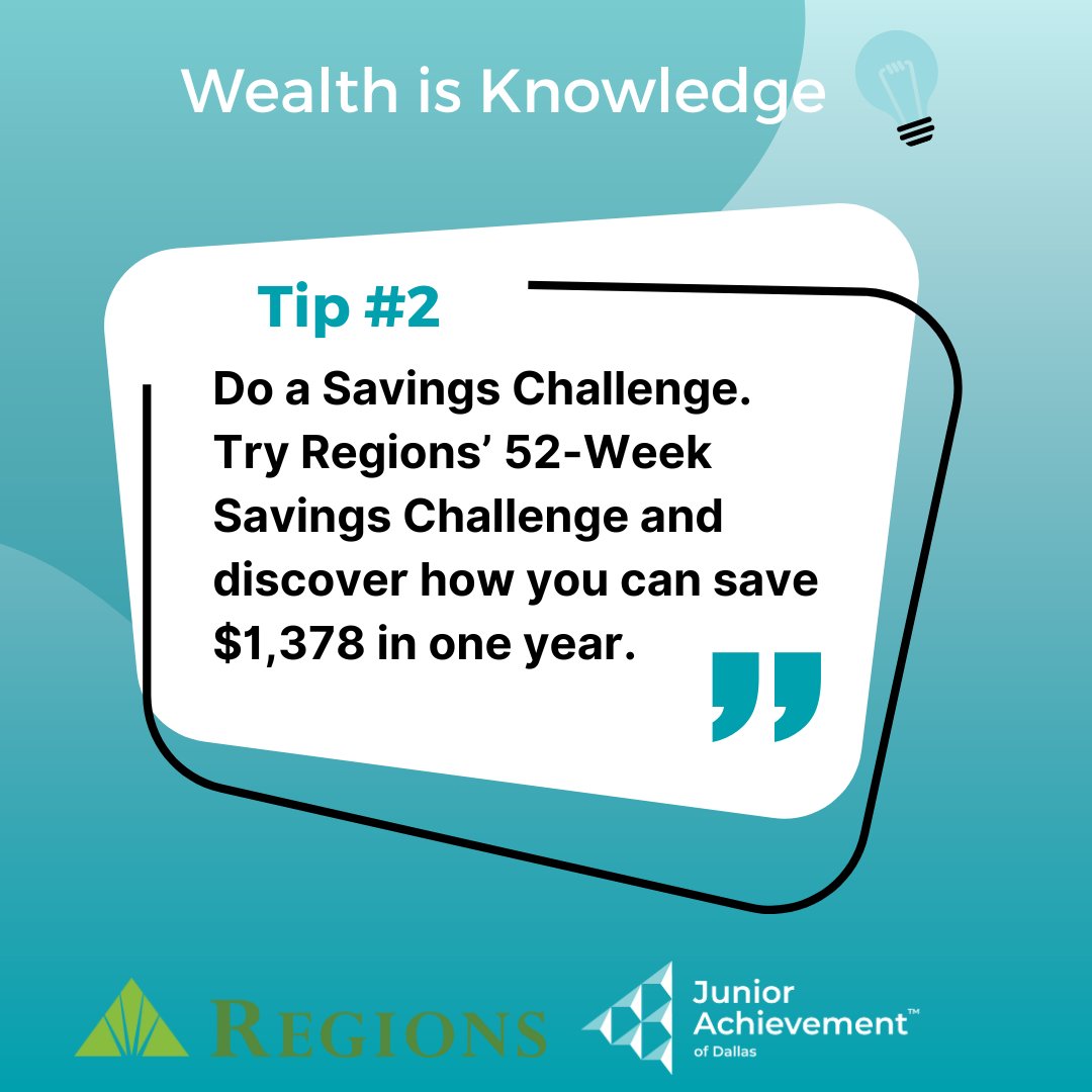 JADallas's tweet image. Budget. Save. Invest. Elevate your finances with these "Wealth is Knowledge" tips brought to you by @RegionsNews 
 #jadallas #nonprofit #wealthisknowledge