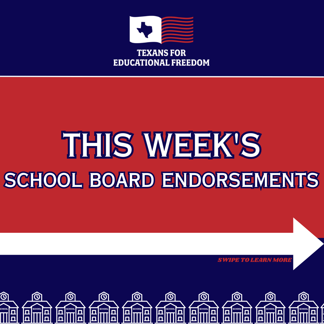 TX4EdFreedom's tweet photo. Take a look at TEF's endorsed school board candidates of the week! 

#schoolboard #education #educationalfreedom #parentrights https://t.co/gU4ZRM5szj