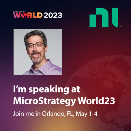 I’m excited to announce 📢 that I will be speaking on behalf of <a href="/NIglobal/">NI (now part of Emerson)</a> during #MSTRWorld23! Join me May 1-4 in Orlando, FL for my session on a Modern Approach to Embedded Analytics 📈. For more information, check out microstrategy.com/en/world-2023