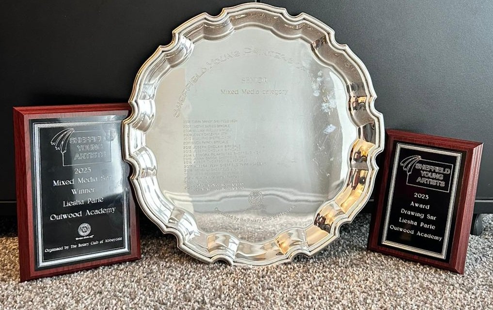 dattaparle's tweet photo. @OutwoodCity big thank you for supporting my daughter Liesha. She received two awards (engraved plaques) in two different categories at Sheffield Young Artist Competition 2023. Liesha along with Lucy Stenton also won Silver Salver for school with the names engraved on it. 🎊 https://t.co/7OIRz8YhEG