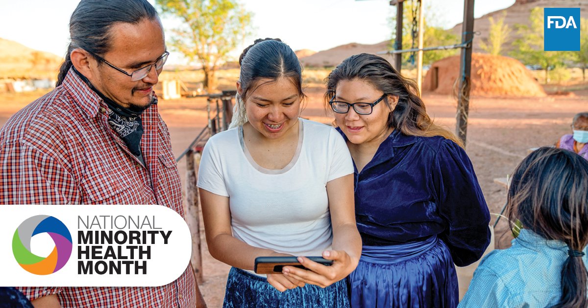 FDA's tweet photo. National Minority Health Month 2023 is ending, but health equity will always be our priority.
Join the @FDAHealthEquity listserv to stay updated on our work: https://t.co/SH6w6c3CvH
#NMHM2023 https://t.co/fUh5iszT8k