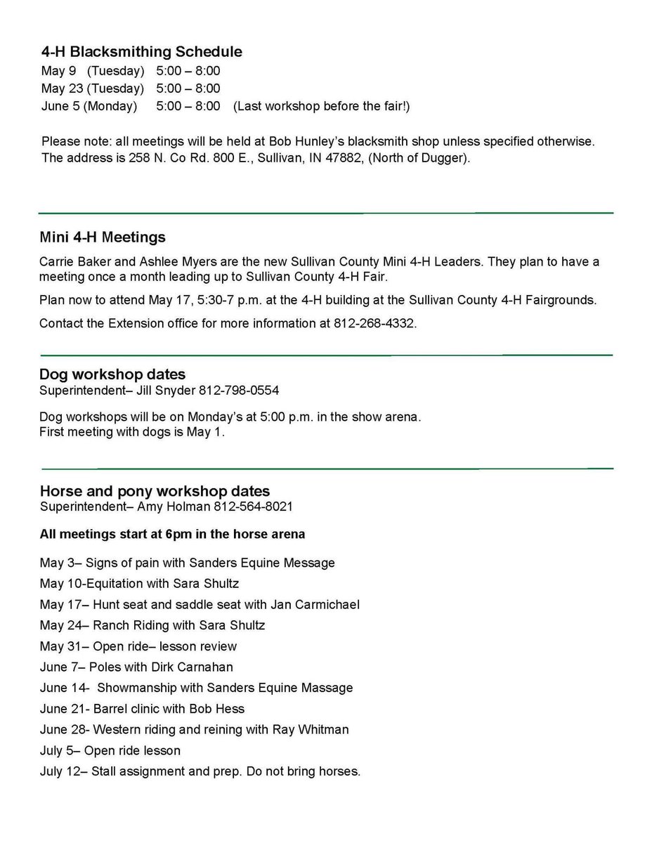 PurdueExtSulli's tweet photo. Here’s a few more pages of the May issue of Sullivan County 4-H Clover Monthly https://t.co/1WetoV52uC