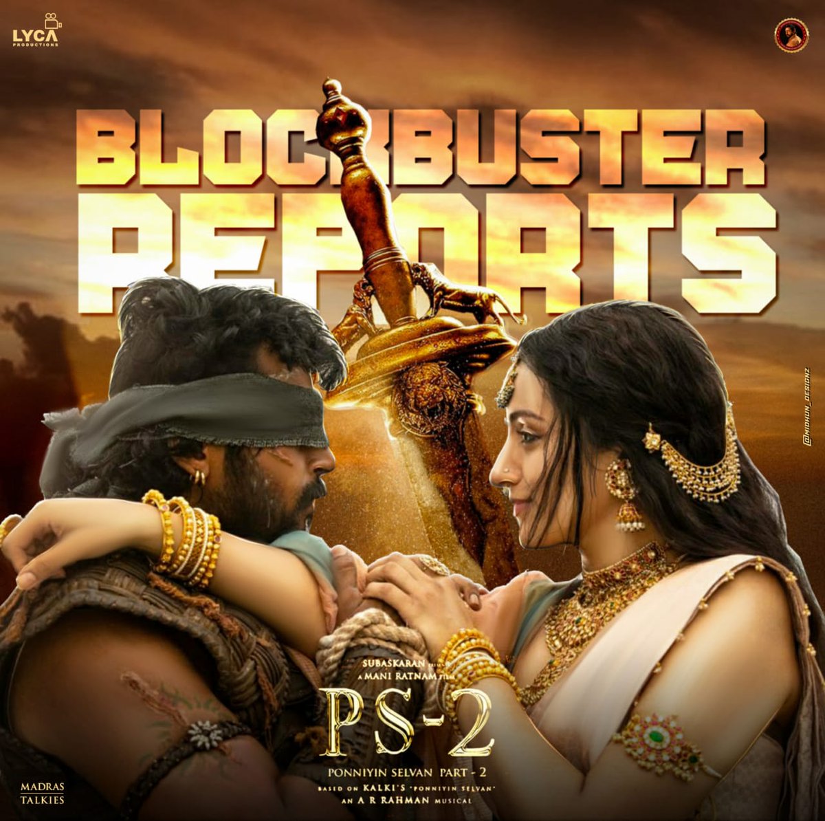RlmThilak's tweet photo. #PonniyanSelvan2 #PS2
EPIC BLOCKBUSTER 🗡💥
#ChiyaanVikram | #Karthi | #PS2FDFS #PS2Review #JayamRavi #Trisha
@hasinimani @chiyaan @Karthi_Offl
@actor_jayamravi @trishtrashers #Vanthiyathevan #Kundavai @AKKFWA1 @AKKFWA1 @ActressTrisha @GokulamMovies https://t.co/S152sJAtBm