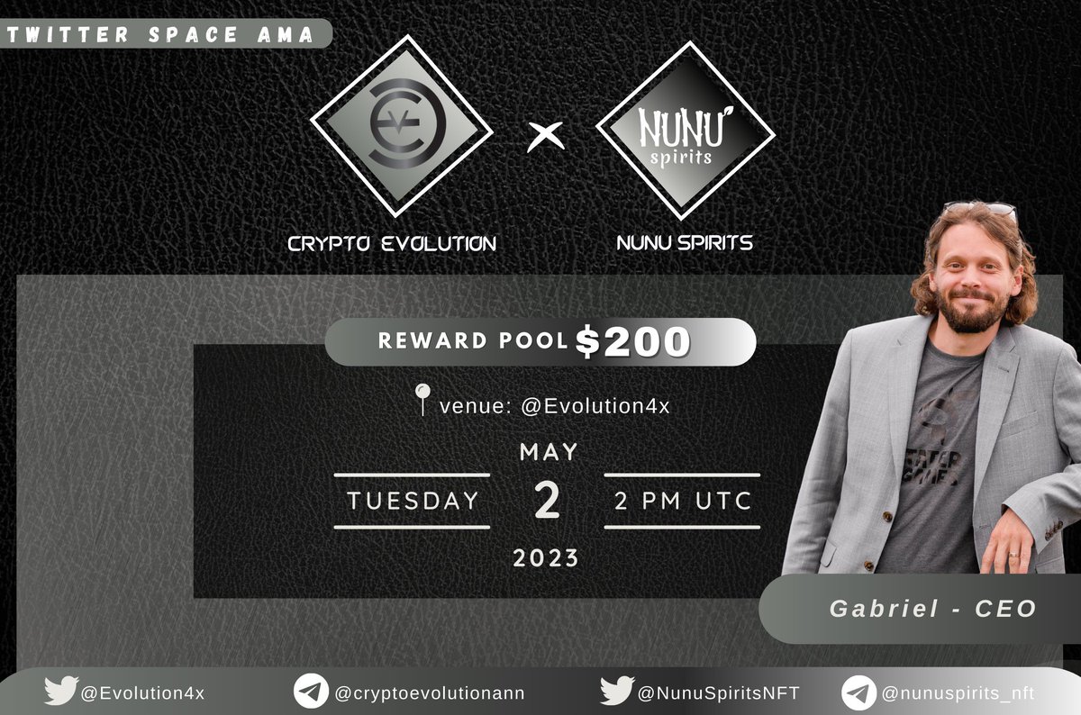 JessieBabes_'s tweet photo. 📣 Join @TwitterLive Space AMA.!!!

We are excited to invite you all to join our upcoming @TwitterLive AMA, featuring an insightful conversation between Crypto Evolutions and the @NunuSpiritsNFT team

📆 Thursday, May 2nd at 14:00 UTC

🚀 During this AMA, we will be discussing:
💥Game is in Global Soft Launch on iOS and Android
💥Current development updates
💥33 NFTs from genesis collection will be up for an Early-bird sale on Opensea(MATIC) to celebrate our first NFT bridge, and more!
🎥 Join us on @TwitterLive Live: 
https://t.co/NgGF7IeXuf
🔥 Prepare your questions and make sure you join the AMA on time.
Reward: 🎁 $200