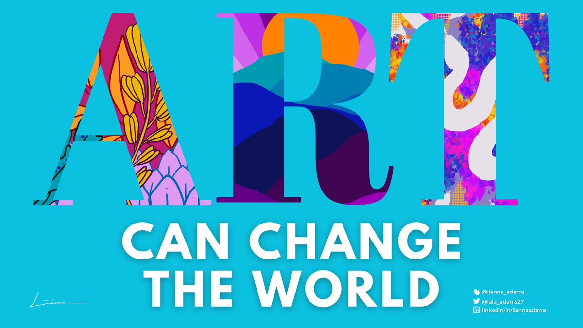 LiannaAdams's tweet photo. Are you using art to change the world too?
#Art #Artivism #web3 #Web3community #ArtsforHumanity https://t.co/ifikCh9Jvv