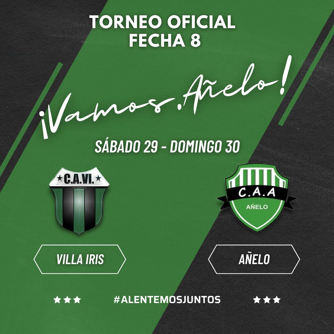 atleticoanelo_'s tweet photo. ¡NOS VAMOS A NQN! 😎🤜🏼🟢⚪️🟢
Visitamos al Club Villa Iris en cancha de Eucalipto Blanco, será la octava fecha de la Liga. 

Alentemos Juntos 🇳🇬
Sigamos Soñando 🇳🇬

#verdetequiero #vamosañelo #lifune #lanuevaliga https://t.co/K0dXUfYNVT