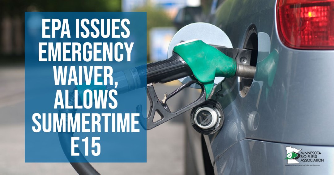 Minnesota BioFuels on Twitter "Breaking news! The EPA has issued a national emergency waiver