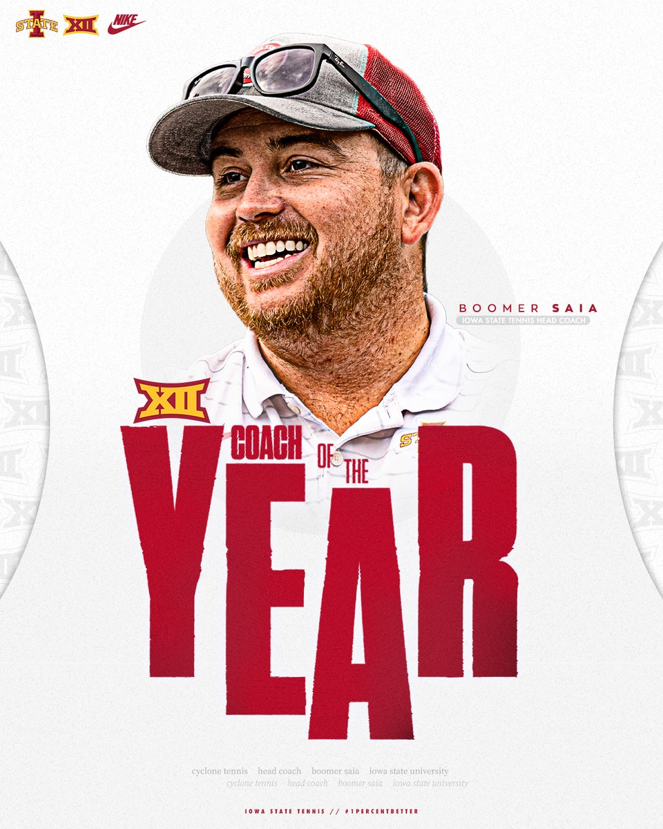 CycloneTEN's tweet photo. And...........the 𝐁𝐢𝐠 𝟏𝟐 𝐂𝐨𝐚𝐜𝐡 𝐨𝐟 𝐭𝐡𝐞 𝐘𝐞𝐚𝐫‼️

@boomer_saia 🐐

#1PercentBetter | #Cyclones https://t.co/6EW35fCVOg