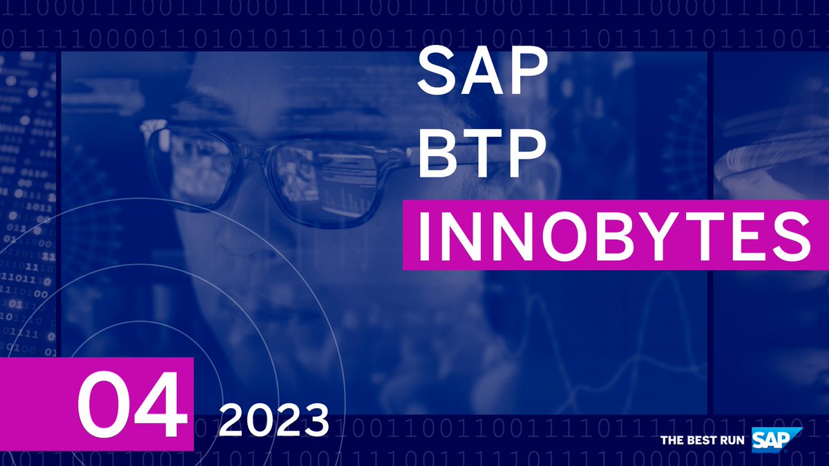 Chuergo16's tweet photo. Another month, another #SAPBTP Innobytes video! Check out April's edition to learn about the recent updates for #SAPHANACloud, #SAPIntegrationSuite and #SAPCloudTransportManagement
https://t.co/0mndUqmNkg https://t.co/fiu61iE0Kn