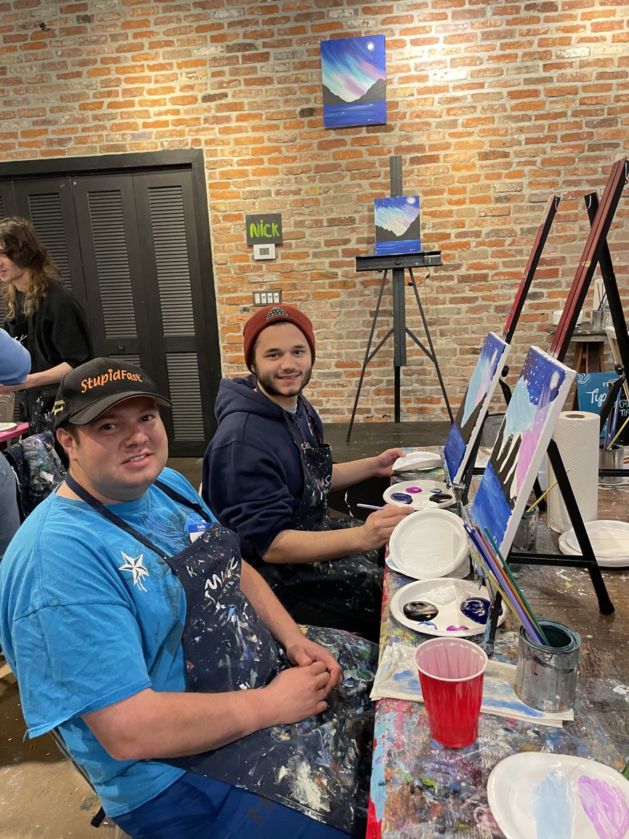 AutismComm's tweet image. We had an absolute blast at our April Club AC event at Muse Paintbar last night in Port Jeff! Thanks to all of our members for coming out! For more information on joining Club AC and attending our social events, visit: autismcommunities.org/club-ac/ #autismcommunities #clubac