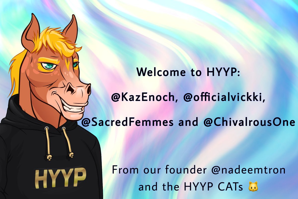 HYYPCartel's tweet photo. Very happy to welcome new members to our community 💖 you are officially HYYPSTERS 🫶🏻 @KazEnoch @officialvickki @SacredFemmes @ChivalrousOne https://t.co/JB0E5w6Yfk