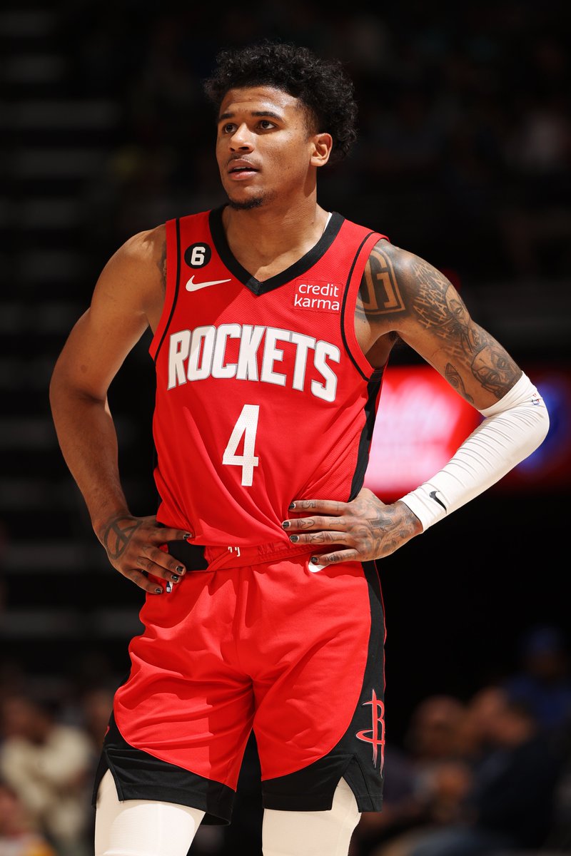 BleacherReport's tweet photo. The Rockets have "addressed the idea" of trading Jalen Green, per @JakeLFischer 

Potential targets for Houston include James Harden and Khris Middleton https://t.co/KThyNRpRcQ