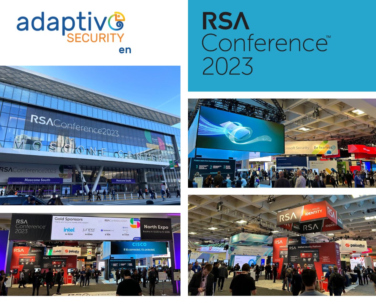 Adaptive_CL's tweet photo. Todo un éxito la @RSAConference 2023! 🎉 

En @Adaptive_CL  tuvimos la oportunidad de participar en la RSA Conference 2023!! Esta se llevó a cabo entre el 24 y 27 de abril.  Este foro mundial es uno de los más importantes para la industria de la ciberseguridad.💪 https://t.co/jvueRCSh1D