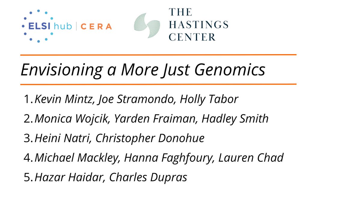 We received over 90 proposals to the CERA and <a href="/hastingscenter/">The Hastings Center for Bioethics</a> co-sponsored Special Issue of the Hastings Center Report, "Envisioning a More Just Genomics"! We are thrilled to announce the acceptance of abstracts from these 15 authors/author groups (1/3)