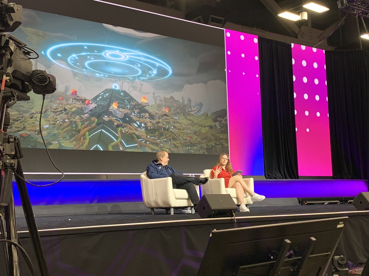 “What I want, is for Yuga to be the front door to Web3.” <a href="/dalegre/">Daniel Alegre</a> with <a href="/RosiePerper/">Rosie Perper</a> at #Consensus2023