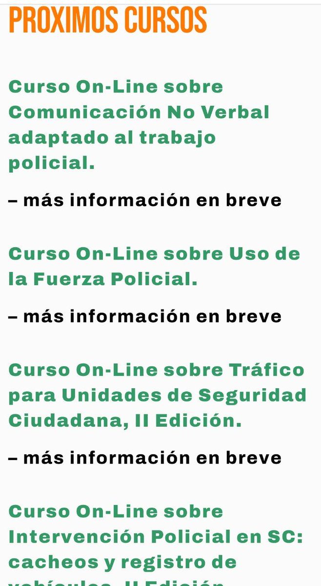 ITEPOL_COM's tweet image. Os dejamos los cursos que están disponibles en nuestra web. Y los próximos que estamos trabajando, el lunes daremos publicidad a uno de ellos. 
Información y dudas en 
formacion@itepol.com

#itepolepviv #itepolformacion #itepol