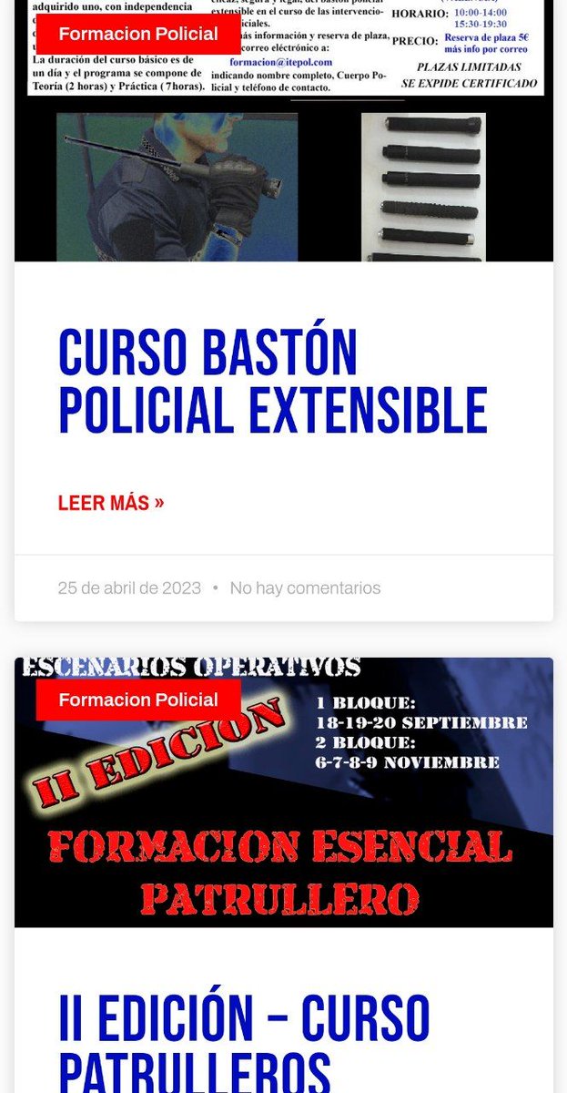 ITEPOL_COM's tweet image. Os dejamos los cursos que están disponibles en nuestra web. Y los próximos que estamos trabajando, el lunes daremos publicidad a uno de ellos. 
Información y dudas en 
formacion@itepol.com

#itepolepviv #itepolformacion #itepol
