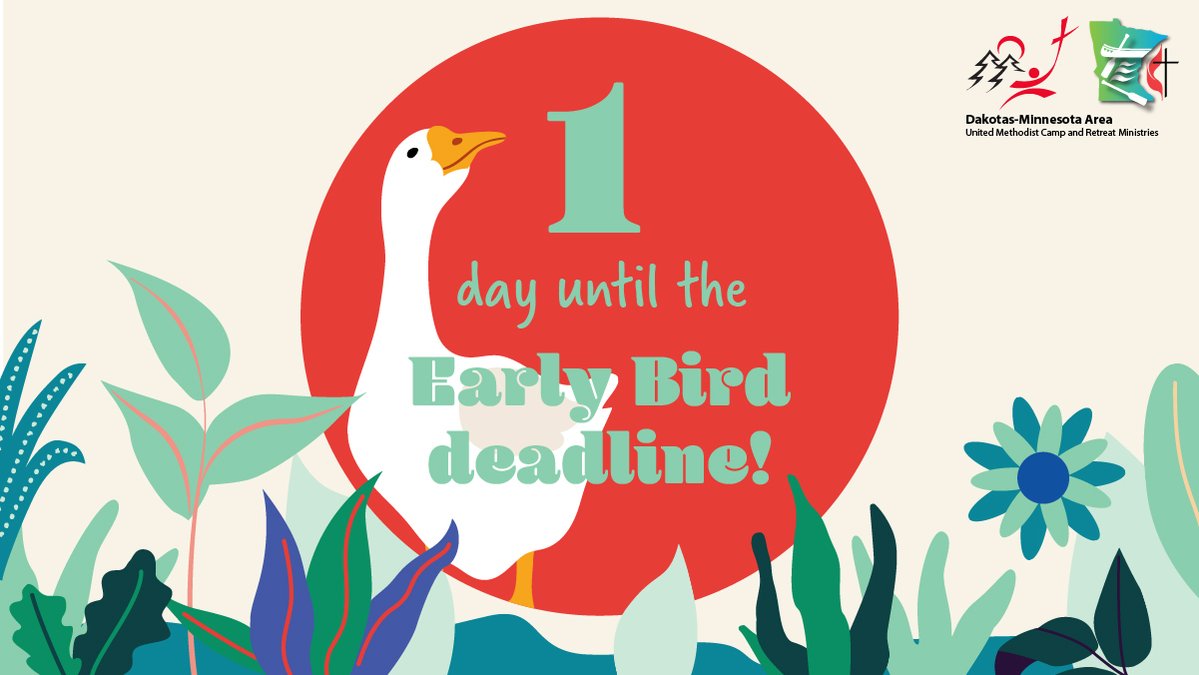 CampMinnesota's tweet photo. ONE DAY MORE! Visit https://t.co/SjAdZjeyeJ to register for camp before the Early Bird deadline on April 30th to receive $25 in camp store credit! #earlybird #campstorecredit #campminnesota https://t.co/pa8HMSiRWV