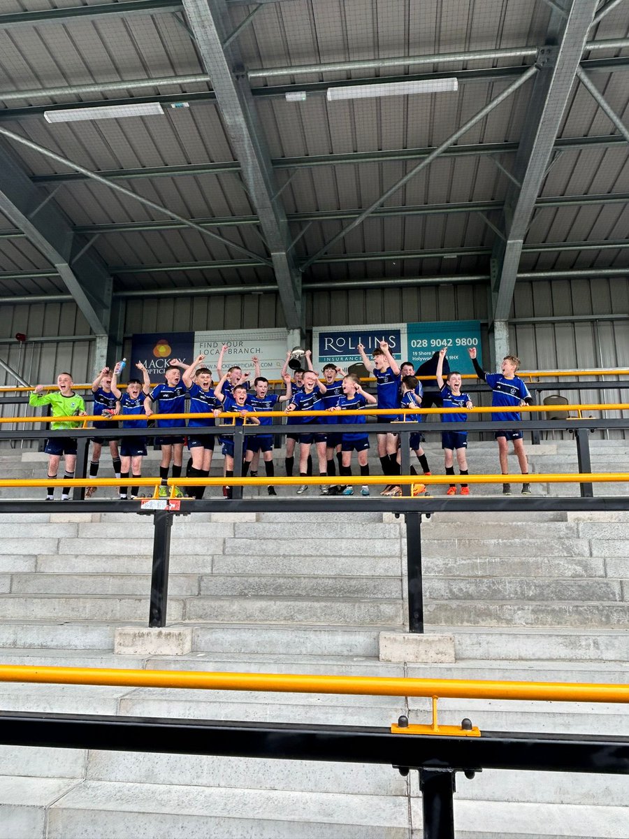 NISFA U12 2023 CHAMPIONS!
Congratulations to @StColumbsSports who defeated @kjhsportadown 3-2 today at Blanchflower Stadium. 
St Columb’s goalscorers: Aedan Smith (3)
Killicomaine goalscorers: Ollie Robinson & Ethan Jennet