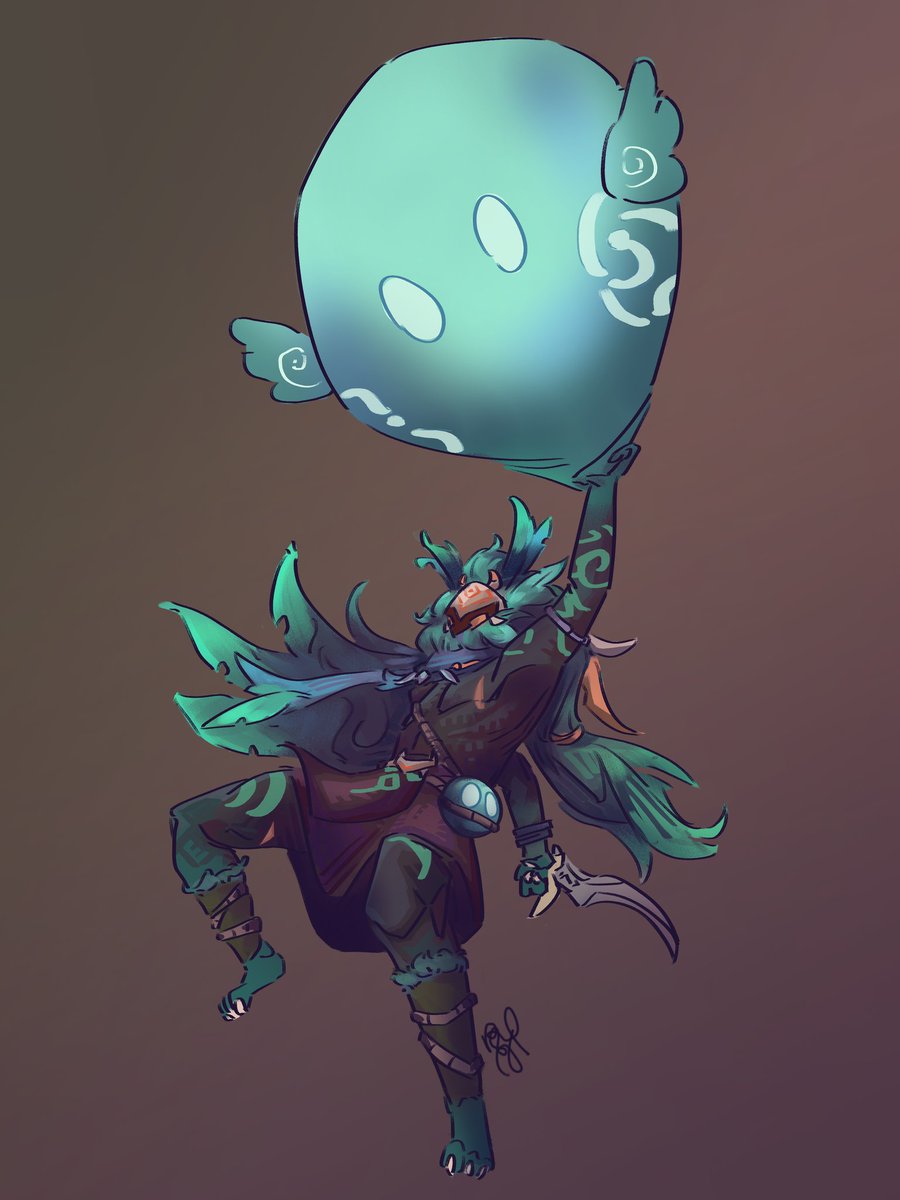 lyksdoesart's tweet photo. Anemo Hilichurl Rogue, they're so cool and charming, near-stumbles and all.

#GenshinImpact  #原神 https://t.co/HRhcDB9eEc