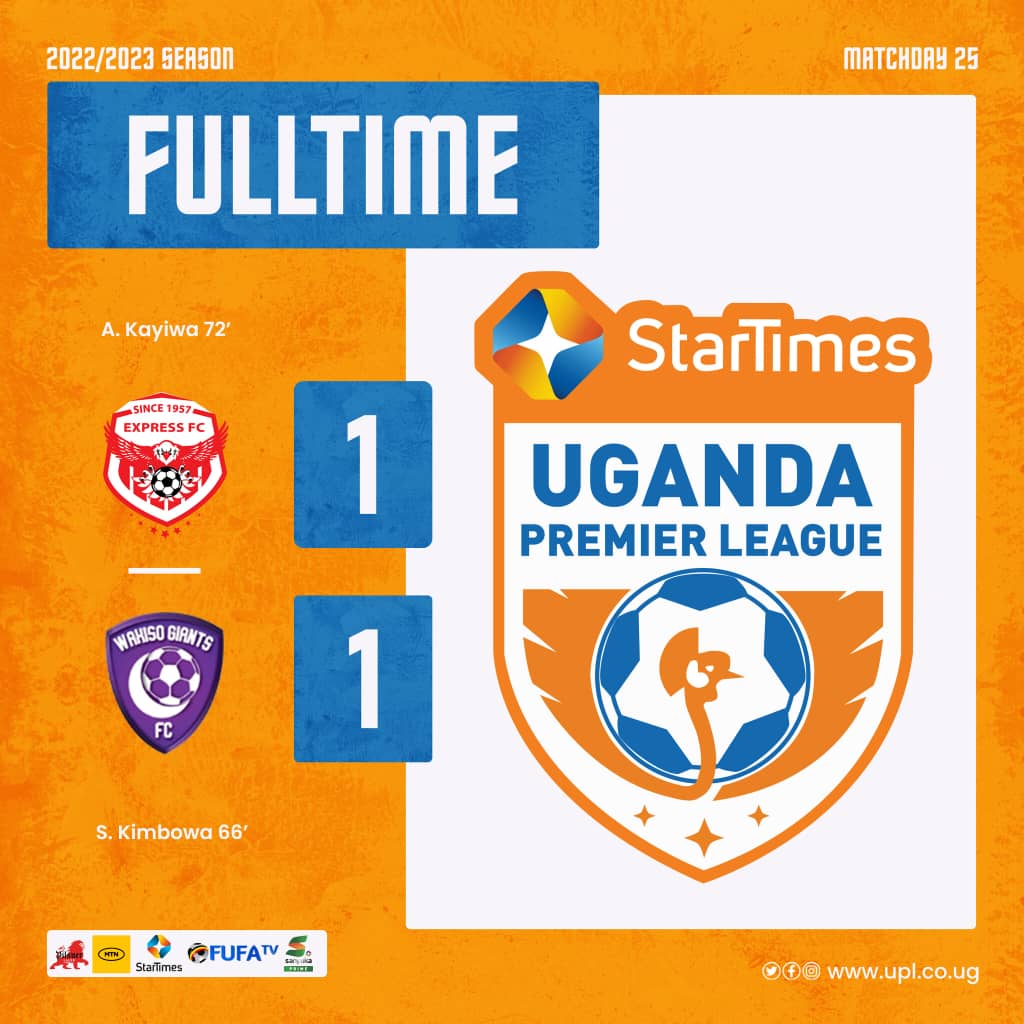 FT: @UPDFfc  3-0 @BlacksPowerFC 
@ExpressFCUganda  1-1 @WakisoGiantsFC 
@OnduparakaFC1 2-2 @Arua_Hill