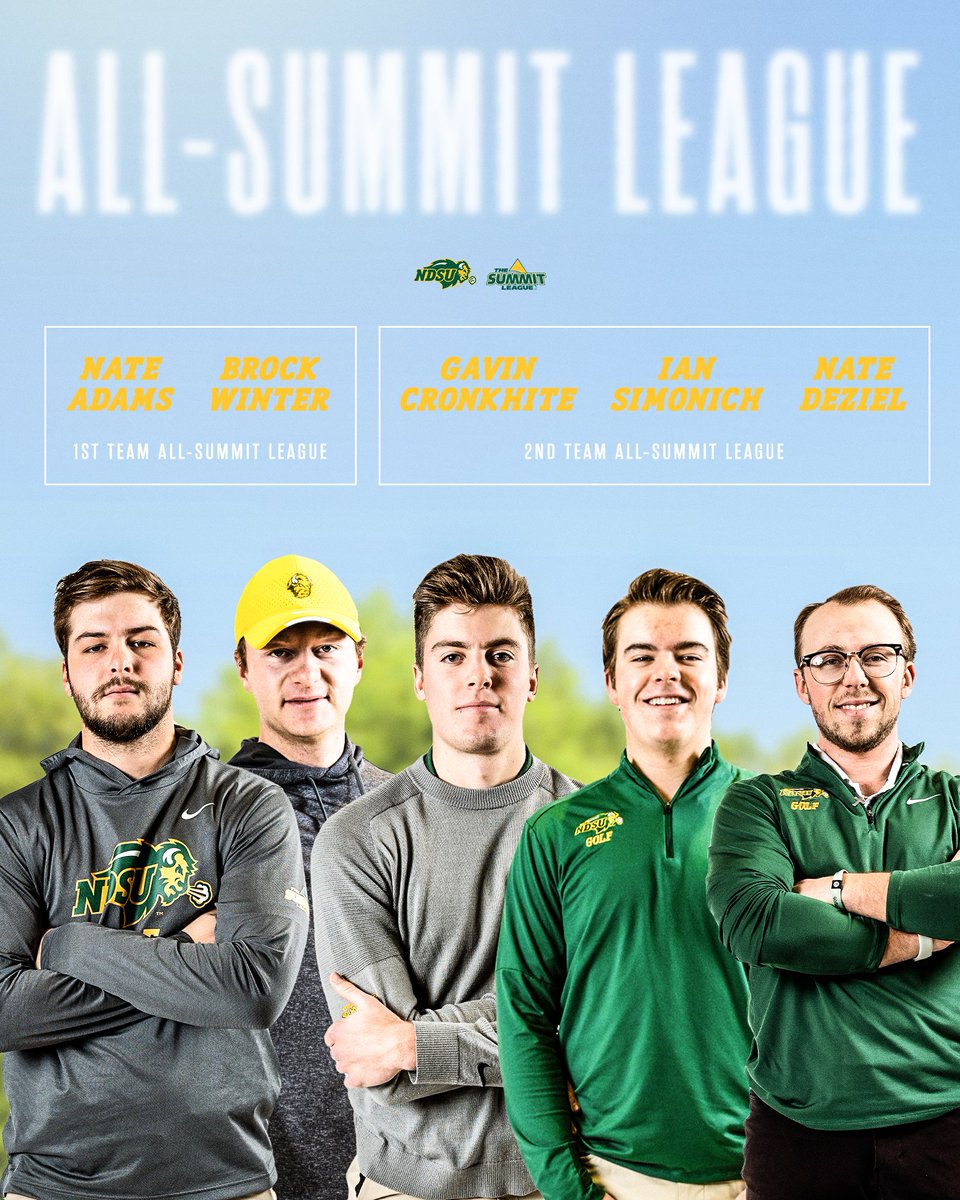 The Bison set a program record and are the first team in the Summit League since 2015 to have five first or second team all-league selections! 🤘🦬

📰: bit.ly/44eljD8