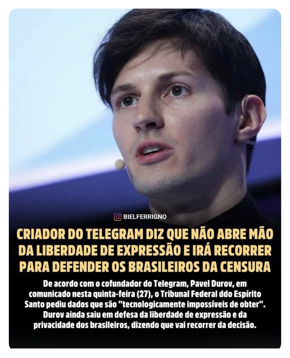 marcofeliciano's tweet photo. A que ponto chegamos! Ter a necessidade de um estrangeiro defender a nossa liberdade de expressão! https://t.co/yWeDmi6DRu
