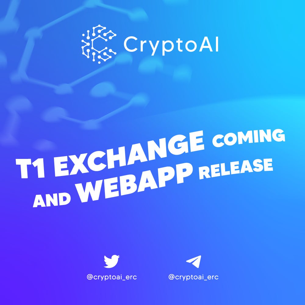cryptoai_erc's tweet photo. 📣CAI Update🏆

The TIME has come⏰

1️⃣The CAI team is thrilled to share that $CAI is in the final stages of listing on a…

💥T1 Exchange💥

CEX+listing date to come🔥

2️⃣WebApp 

It’s COMING sooner than you think🙌🏼

Release: 2-4 weeks✅

CAI is OWNING this space🥇

 #eth #btc https://t.co/YM5KbYpSEm