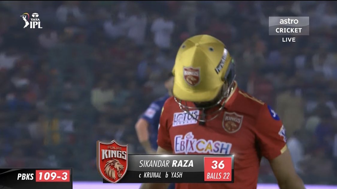 Well played @SRazaB24, not a bad effort at all 👏. #PBKSvLSG