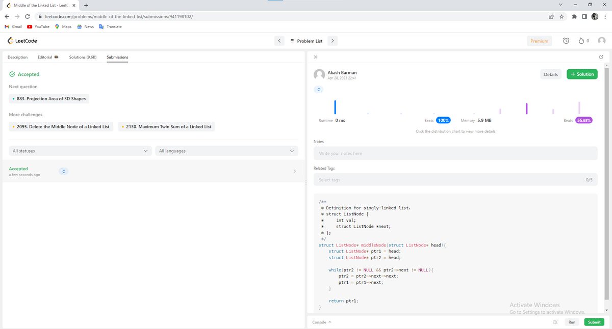 iakashbarman's tweet photo. Hello Folks,
I have completed #Day24 of #25DaysofCode Program with @scaler_official

Ques: Middle of the Linked List
My Code: https://t.co/aGVRzJdG3o

Scaler discord link: https://t.co/GgtlbVnUAh
Partner: @protyushastwt

#scalerdiscord #codewithscaler #scaleracademy #scaler30doc https://t.co/9giK9Ulhxj