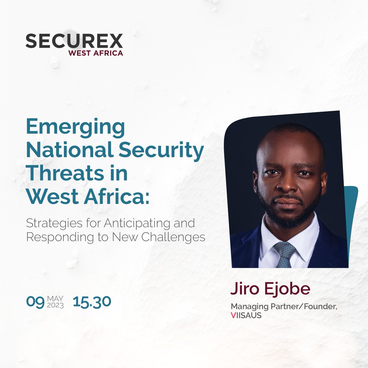 viisaus_ng's tweet photo. We are elated to announce that our co-founder and Managing Partner, Jiro Ejobe @jiro_ejobe will be speaking as a panelist at the upcoming @securexwest 2023 international exhibition, taking place at the landmark Event Centre, Victoria Island, Lagos, from May 9-11, 2023. https://t.co/UpjrZfoeGC