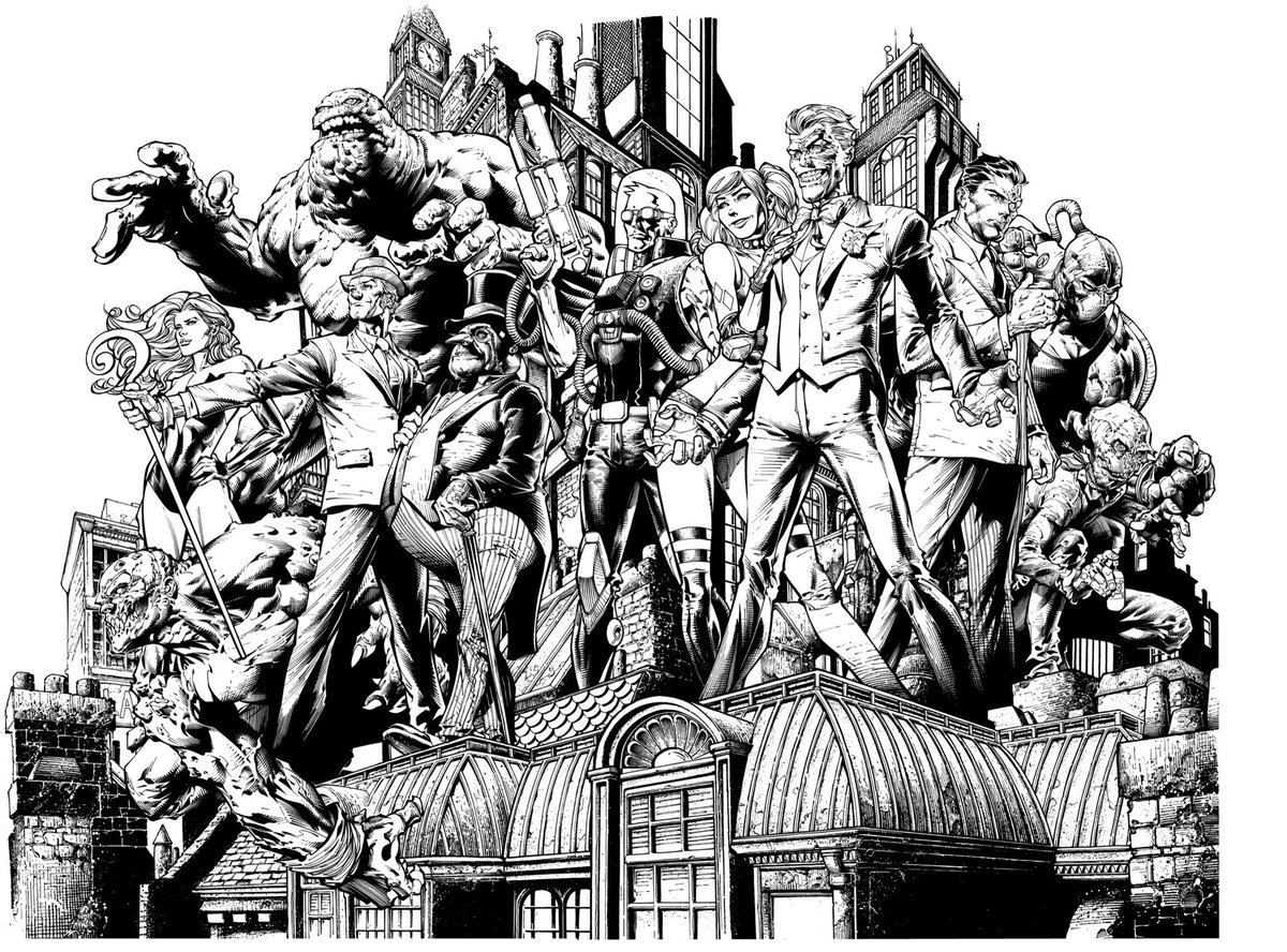 #FBF Revisiting this is wild bunch.
#DavidFinch ✏️ 
#SandraHope ✒️
Happy Friday! Don’t do anything I wouldn’t do 😈
#DCComics #villains #naughty #characters #wildcrew #comics #art #oldschool #inker #inks #traditionalart