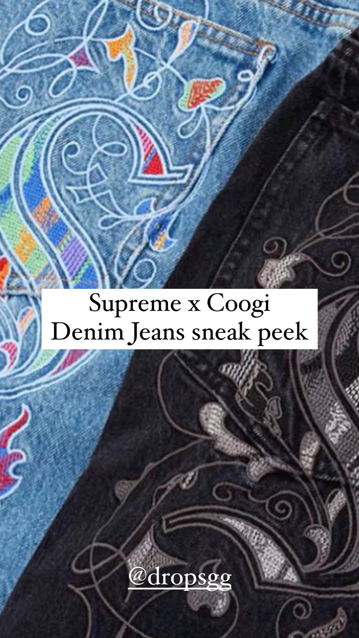 Supreme Drops on X: Supreme x Coogi Denim Jeans sneak peek https