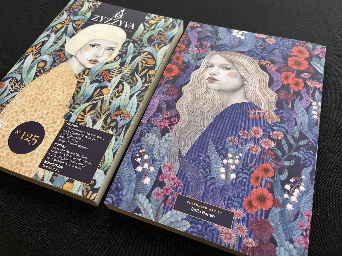 Behold: the 125th issue of ZYZZYVA. With art by Sofia Bonati and writing by @AnnaBadkhen, <a href="/seventydys/">David Hayden</a>, <a href="/kuntalope/">angie sijun lou</a>, @arlozorof, <a href="/allisonbenwhite/">Allison Benis White</a> and more. 
Subscribe here!
zyzzyva.org/subscribe/