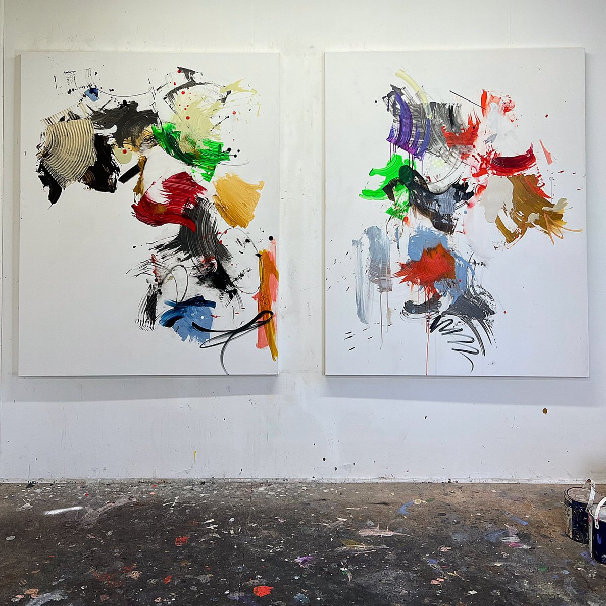 nikkihillsmith's tweet photo. That’s a Grey Area 
#studioviews #diptych #art #abstractart #abstractpainting #artcollectors #contemporaryart #contemporarypainting #kunst #modernart #modernpainting #painter #painting #paintingoncanvas https://t.co/IBMXaFXAg6