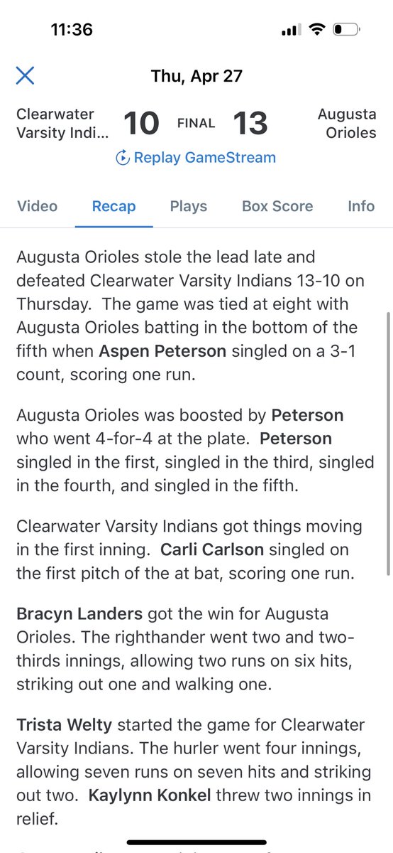 Augusta Softball tweet media