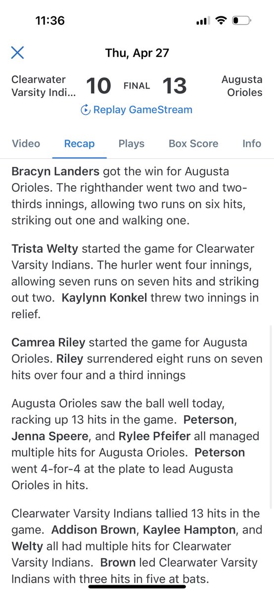 Augusta Softball tweet media