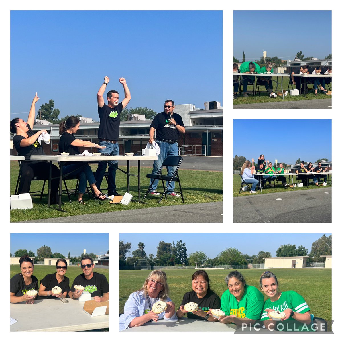 It was a staff pie eating contest day!! Mr. Mankiewicz represented sixth grade well with his dominating performance and win today!! Let’s go!!! #ghscpa #gheats