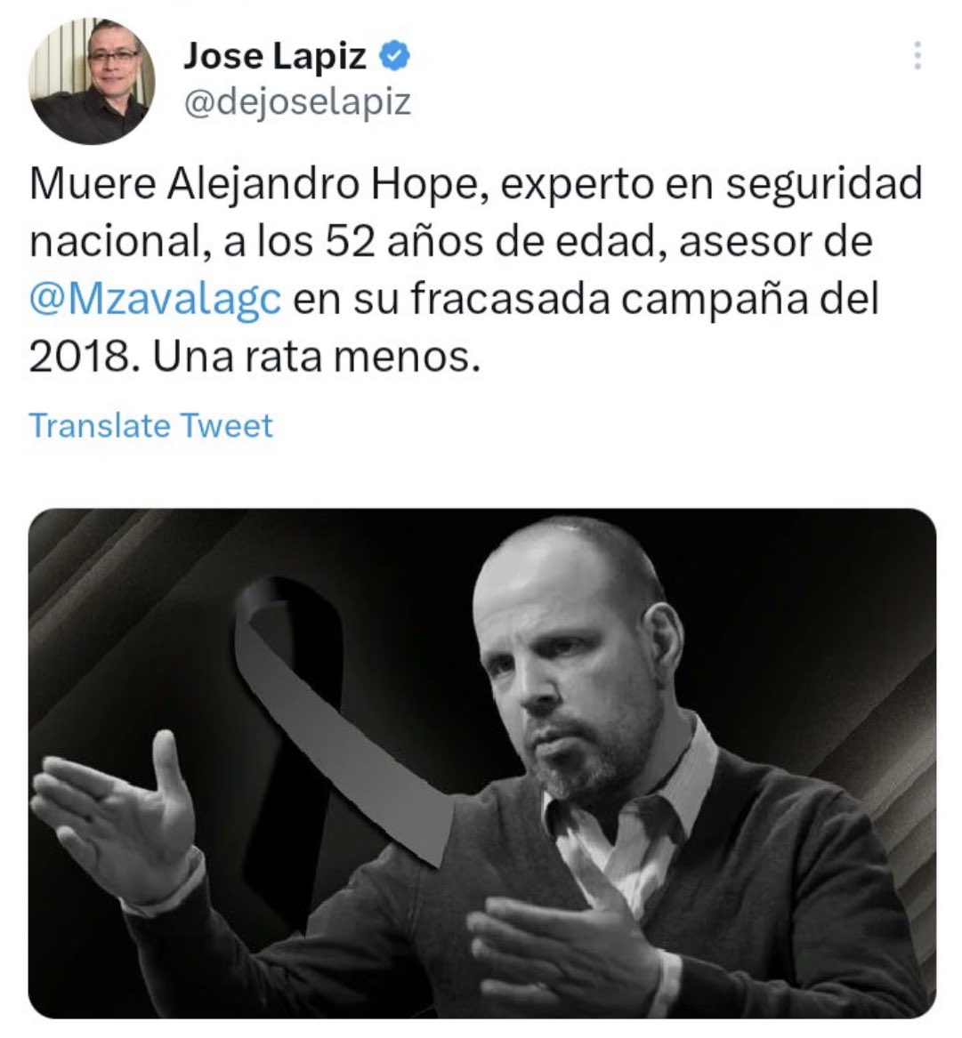 Cómo pueden existir personas miserables, sin empatía y solidaridad ante la dolorosa pérdida de un gran ser humano.

@TwitterSeguro 
@TwitterMexico 
@TwitterBlue 

Cómo pueden certificar una cuenta que diariamente expresa odio, desea el mal e incita a la violencia, considero
