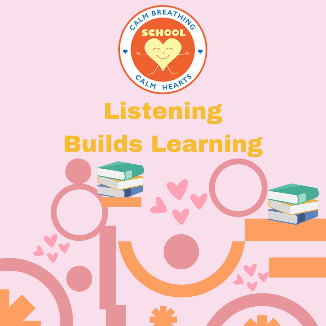 SCHOOL_Yoga's tweet image. Calm Breathing Calm Hearts is a tool to steady emotions. When feelings are balanced, our listening skills improve. Listening builds learning, and it is a way to show kindness to teachers and peers. 💛📚🟠🟪

#SmilingCalmHearts #SELProgram #SCHOOLYogaLibrary #nonprofit #compassion