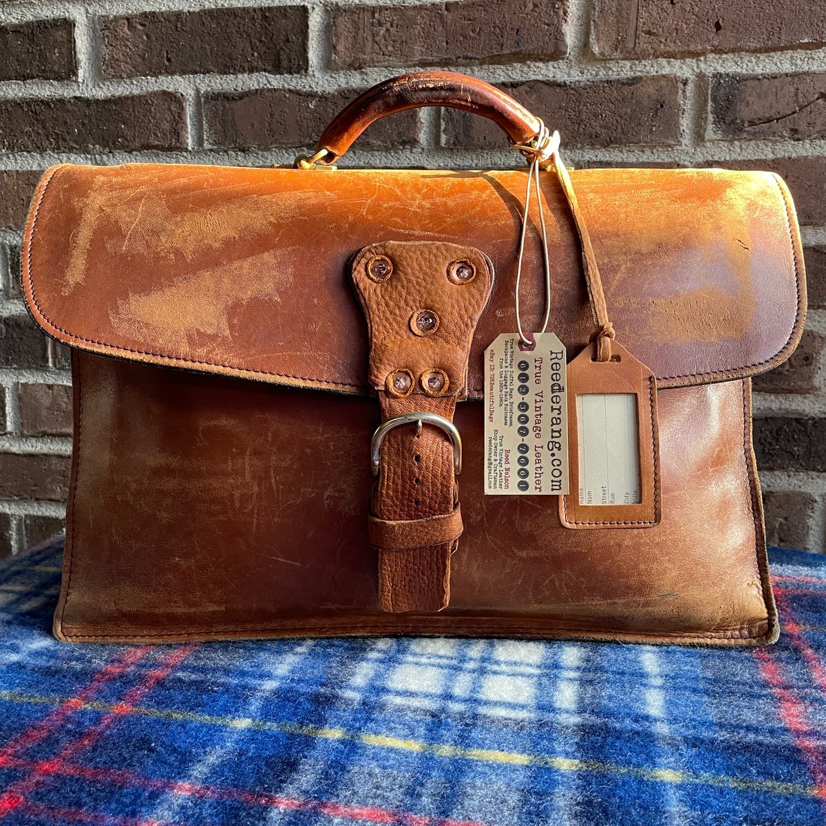 Real_Reederang's tweet photo. ONE-OF-A-KIND 1980s BRITISH TAN SADDLE &amp; MOOSE LEATHER MACBOOK BRIEFCASE BAG @real_reederang https://t.co/8Z5fy10NVU https://t.co/hA67Zfbuoc