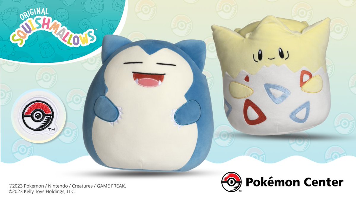 Catch them before they disappear! 💤🥚

Snorlax and Togepi Squishmallows with the Pokémon Center patch are now available exclusively at #PokemonCenter!

Shop #SquishmallowsxPokemon
Snorlax: pkmn.news/SquishmallowsS…
Togepi: pkmn.news/SquishmallowsT…