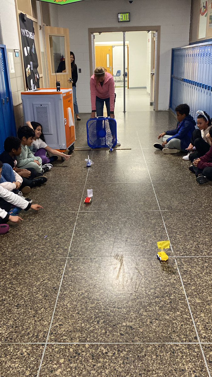 We had so much fun testing out the sail cars we made in science! Thanks for your help <a href="/colmcfarland/">Colleen McFarland</a> 🏁🏎️ <a href="/AACountySchools/">AACPS</a>