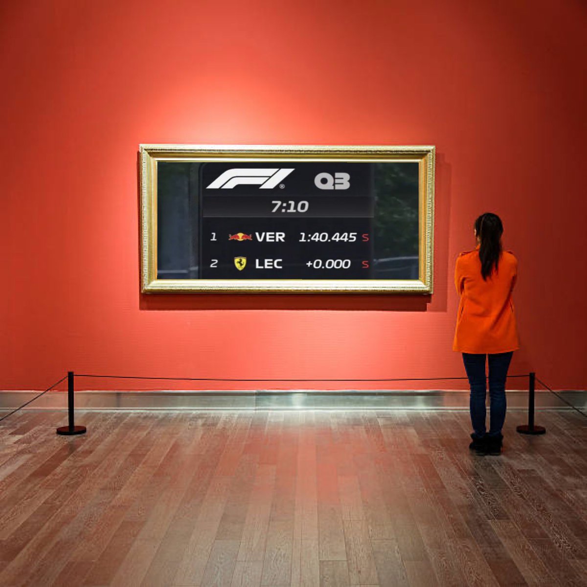 V3RLEC's tweet photo. max verstappen and charles leclerc hitting the same lap time in qualifying at the azerbaijan gp (2023) https://t.co/K1nR5mysbg