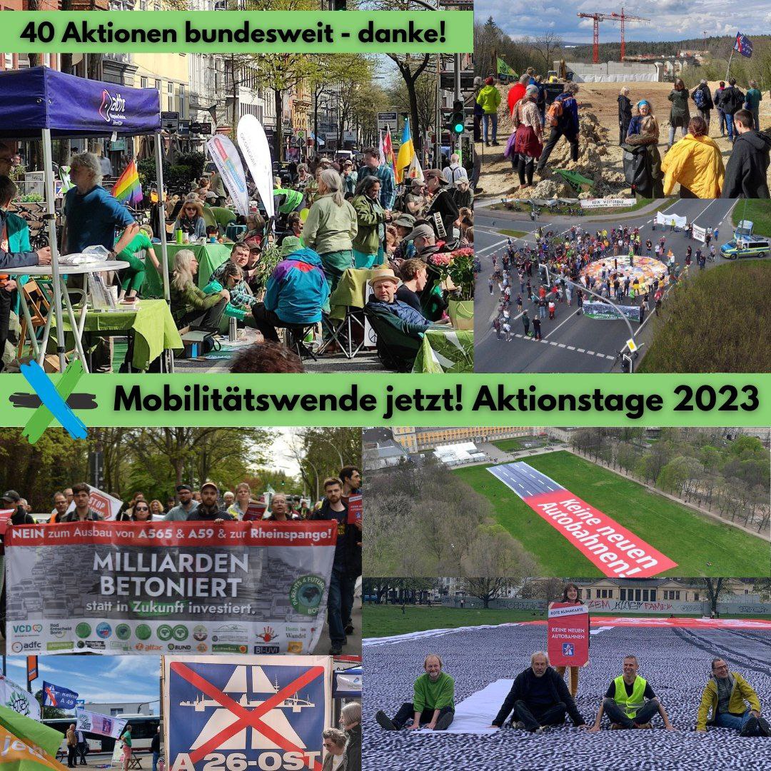 Danke an die 40 Aktionen bundesweit am letzten WE gegen das #Autowahnland und für die #MobilitätswendeJetzt!