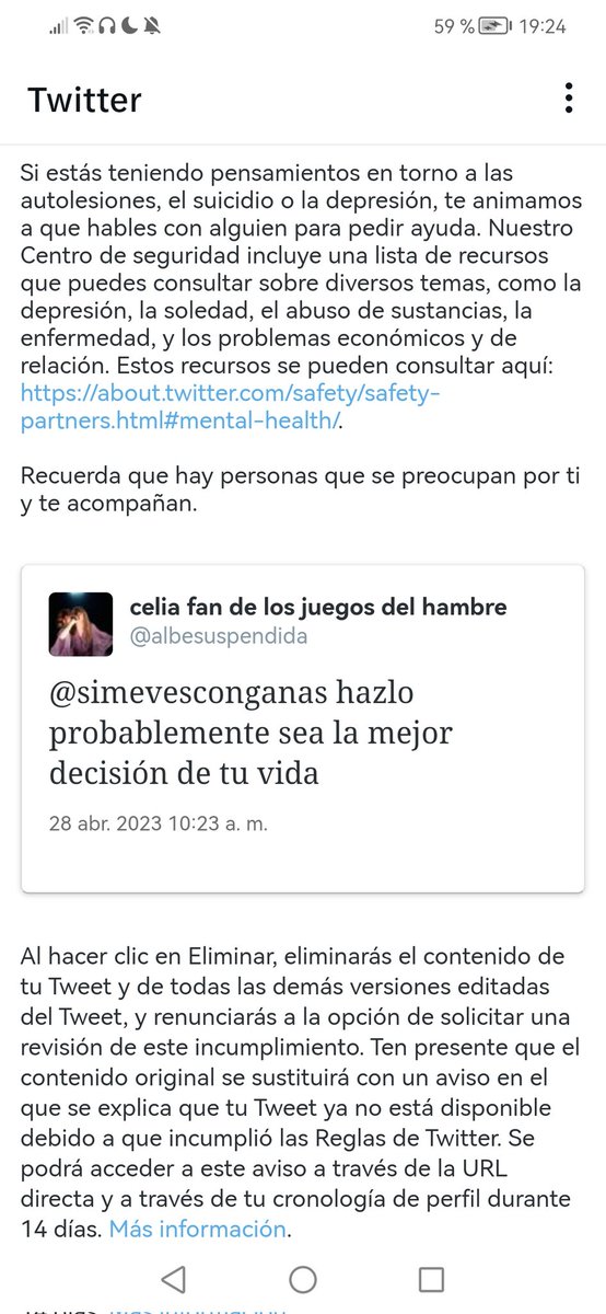albecomunista's tweet photo. vuelvo a esta cuenta para decir que me han suspendido la otra porque incito al s00ic1dio diciendole a la gente que se haga fan de los juegos del hambre https://t.co/ABVRMHeVNj