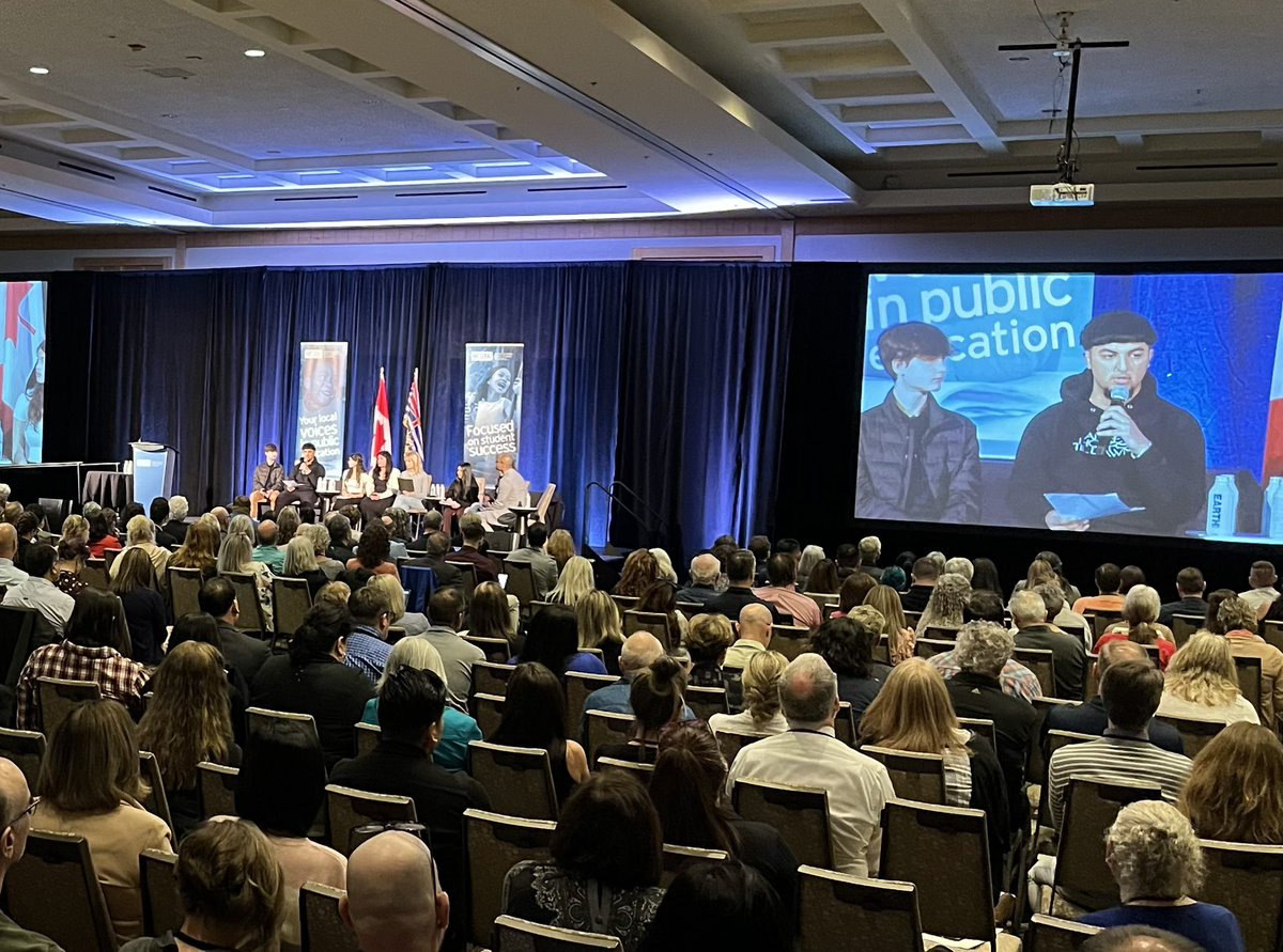 Student Voice is front & centre at @BCSTA_News conference today.  Key themes emerging from the discussion include the importance of relationships, feeling welcomed, and the need for both differentiated instruction & assessment. #EngageIgniteEmpower #SD82
